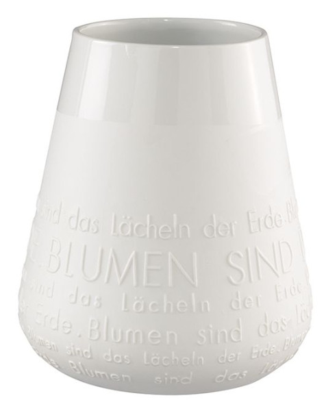 Vase LÄCHELN in weiß aus Porzellan
