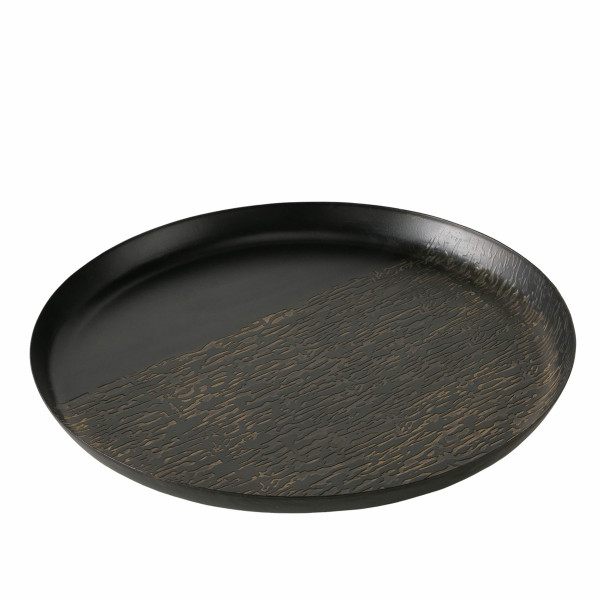 Teller NIKA in schwarz aus Eisen