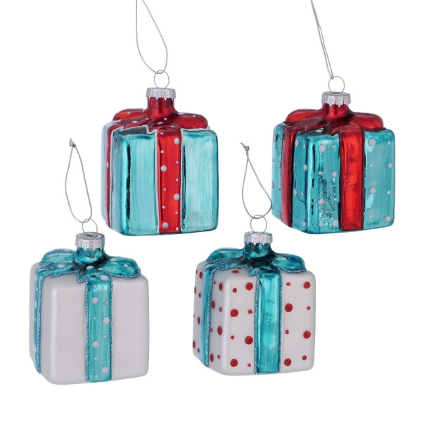 Weihnachtskugel JILLY in mehrfarbig aus Glas