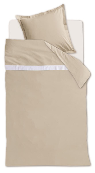 Bettwäsche EASE Leinen in beige aus Mischgewebe