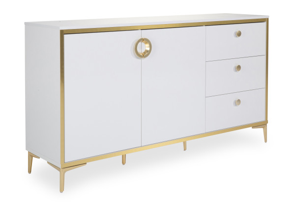 Sideboard GAVRO in weiß aus Hochglanz