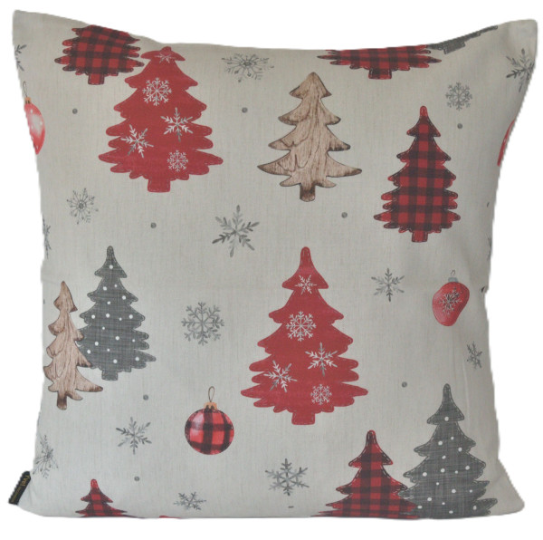 Kissenhülle WALDZAUBER in rot aus Baumwolle