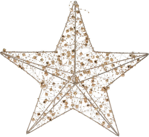 Weihnachtsstern PAILETTEN LED in goldfarben aus Polyvinyl