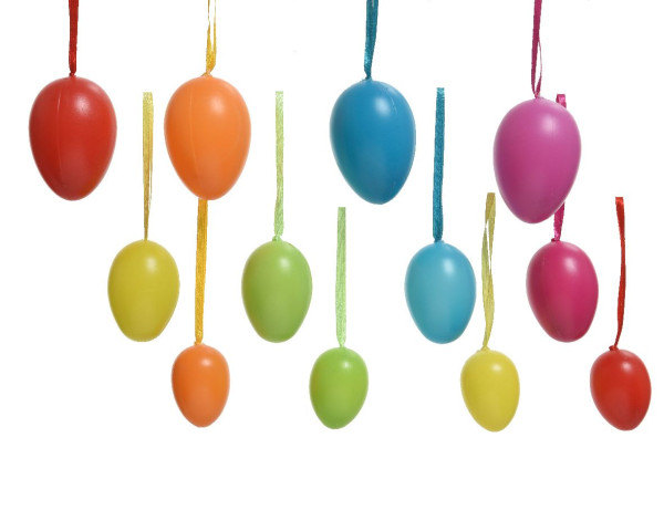 Dekoeier OSTERN in mehrfarbig aus Kunststoff