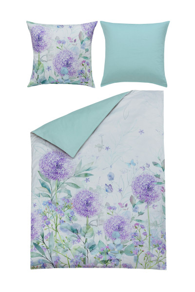 Bettwäsche CORA Satin in weiß aus Baumwolle