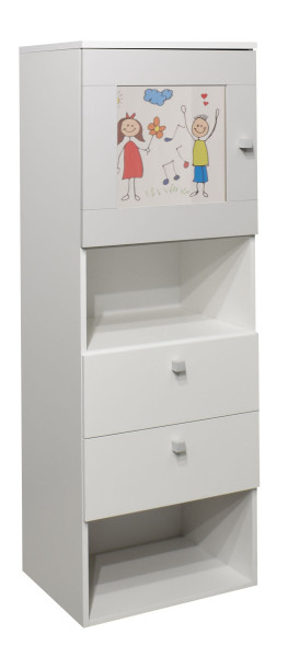 Beistellschrank ALOMI in weiß aus Dekor