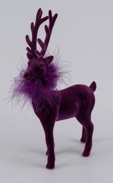 Hirsch in lila aus Kunststoff