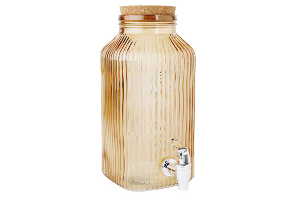 Getränkespender RAYA in ocker aus Glas