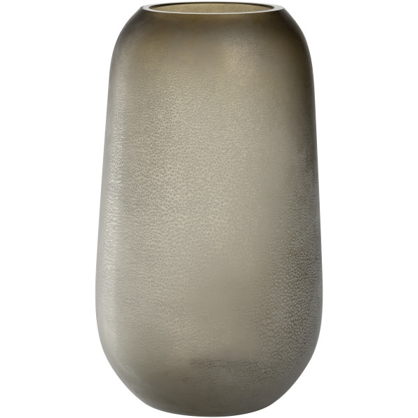 Vase LEONARDO TROGOLO in taupe aus Glas