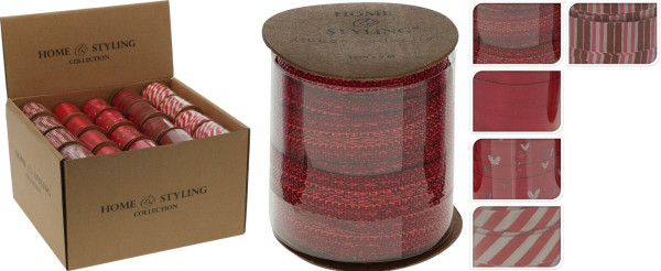 Geschenkband in rot aus Polyester