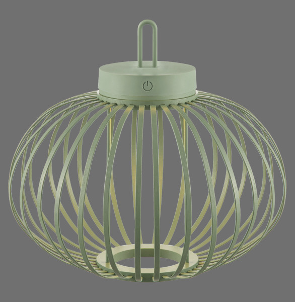 Pendelleuchte AKUBA LED in grün aus Bambus