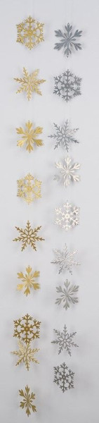 Girlande Schneeflocke in silberfarben aus Metall