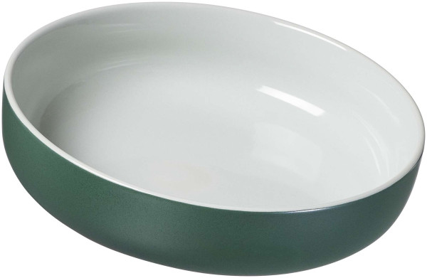 Schale JASPER in grün aus Steinzeug