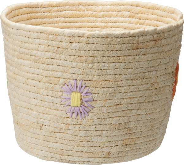 Korb FLOWER in natur aus Maisblatt