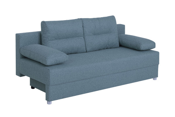 Schlafsofa ZYLPHA in eisblau aus Stoff