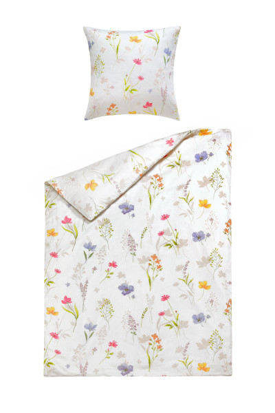 Bettwäsche AURELIA Satin in weiß aus Baumwolle