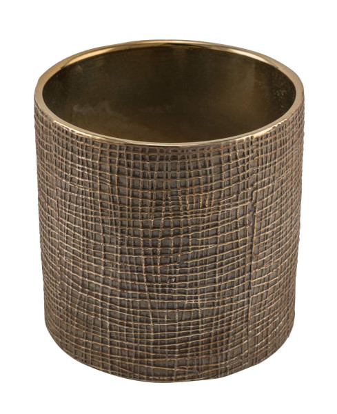 Übertopf in goldfarben aus Keramik