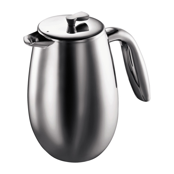 Kaffeebereiter Bodum COLUMBIA in chromfarben aus Materialmix