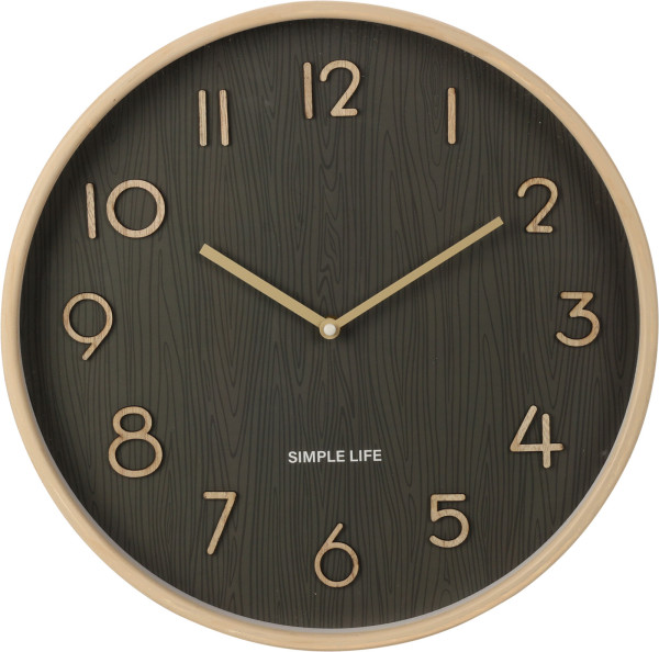 Wanduhr in schwarz aus MDF