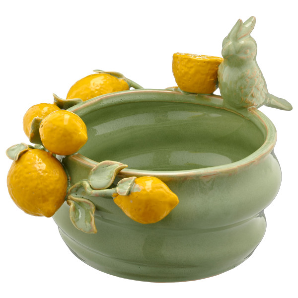 Übertopf CAPRI in gelb aus Keramik