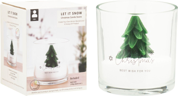 Kerze im Glas aus Wachs