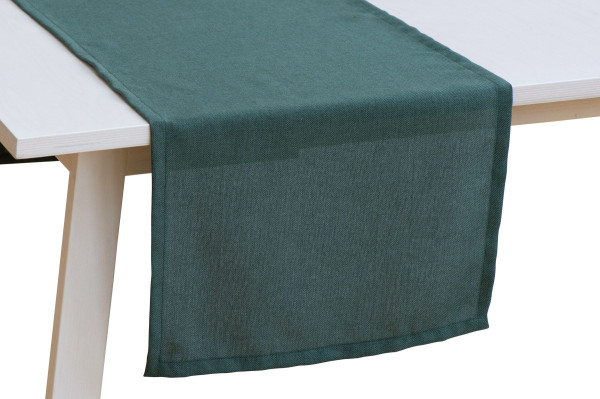 Tischläufer PANAMA pinie in grün aus Polyester