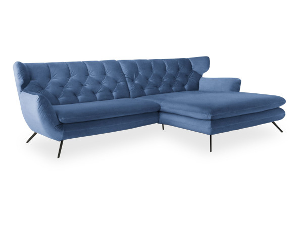 Polsterecke CHARLSTON in navy aus Stoff