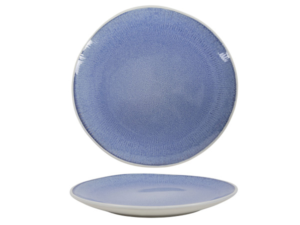 Dessertteller MELOS blau in blau aus Steinzeug