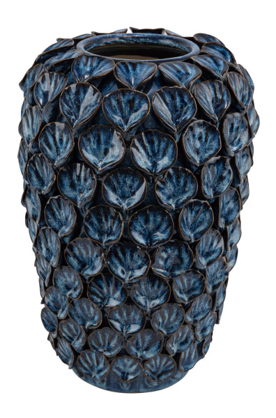 Vase MUSCHEL in blau aus Keramik