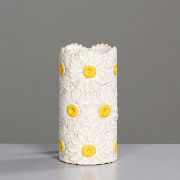 Vase in weiß aus Keramik