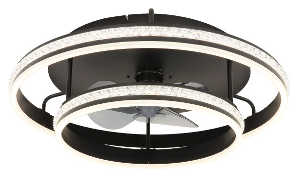 Deckenventilator KENDALL in schwarz aus Metall