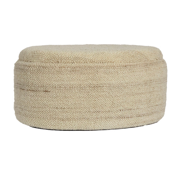 Hocker in braun aus Wolle
