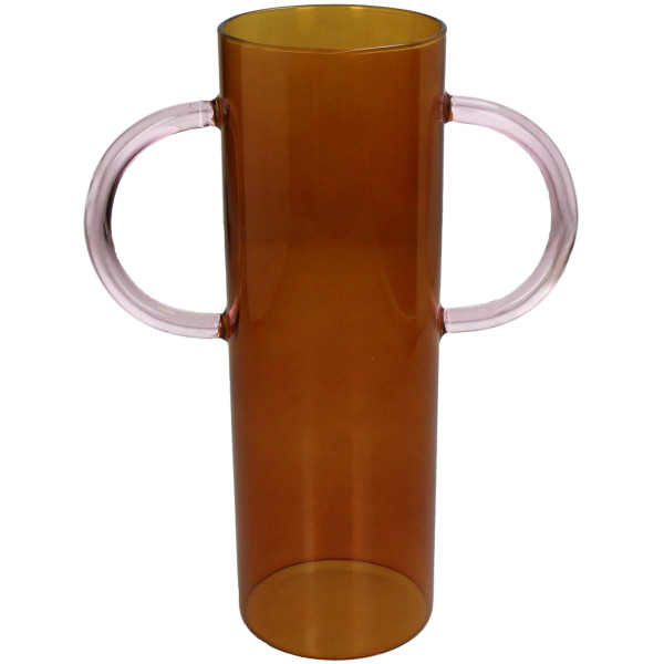 Vase AMBER in amber aus Glas