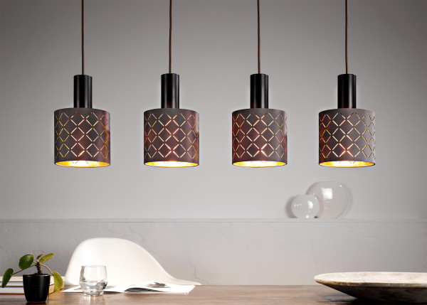 Pendelleuchte CHARMING in braun aus Metall