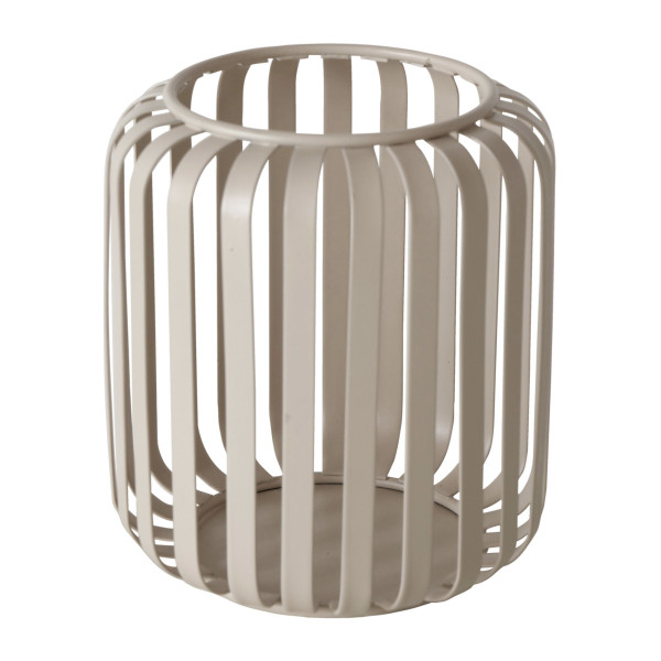 Windlicht VIKI in beige aus Eisen