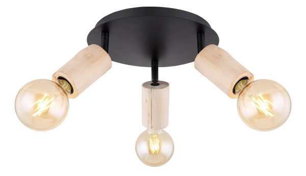 Wand-/Deckenspot JOSEBA in beige aus Metall