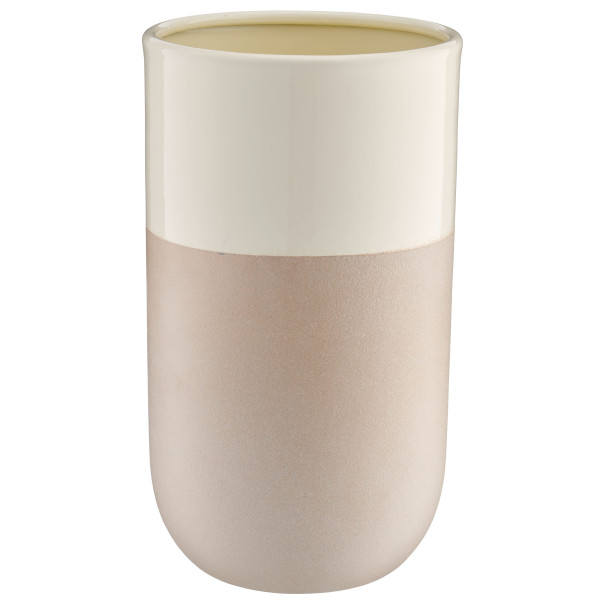 Vase LOOK LIKE STONEWARE in gelb aus Metall