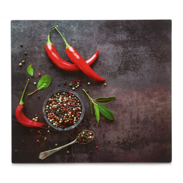 Herdabdeckplatte Chili in anthrazit aus Glas