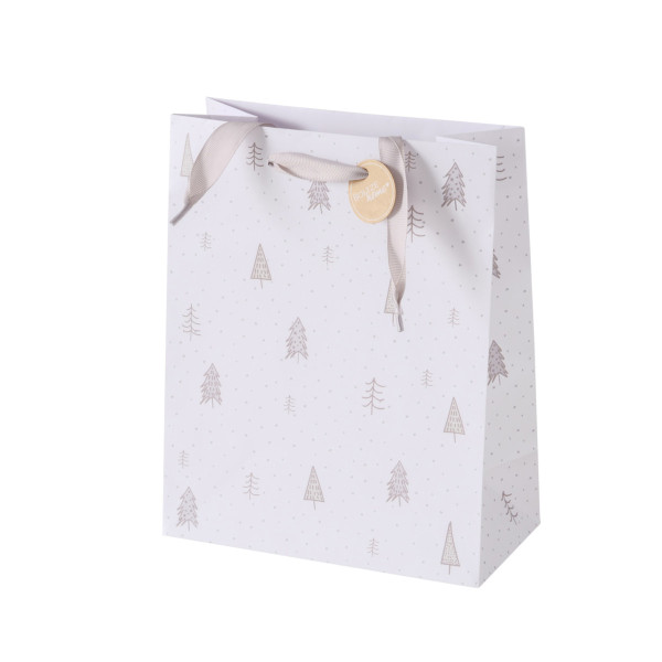 Geschenktasche COUNTRYSIDE in weiß aus Papier