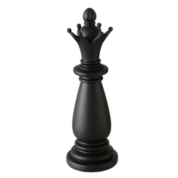 Dekofigur CHESS in schwarz aus Kunstharz