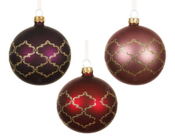 Weihnachtskugel in mehrfarbig aus Glas