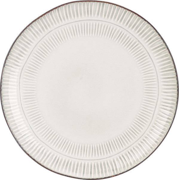 Speiseteller in grau aus Steinzeug