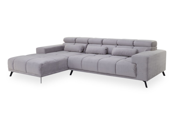 Polsterecke ISABELL in silber 03 aus Stoff