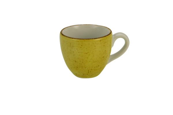 Espressoobertasse VINTAGE in curry aus Porzellan