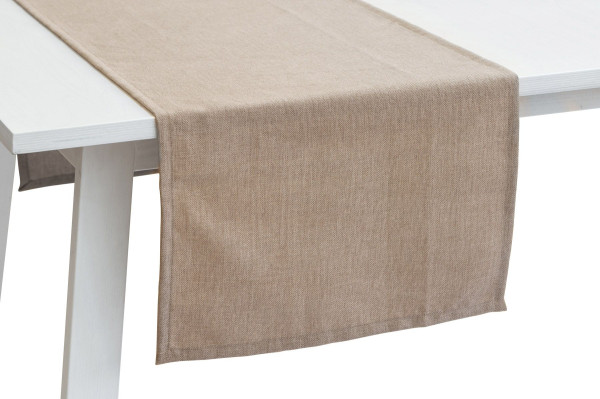 Tischläufer PANAMA in taupe aus Polyester