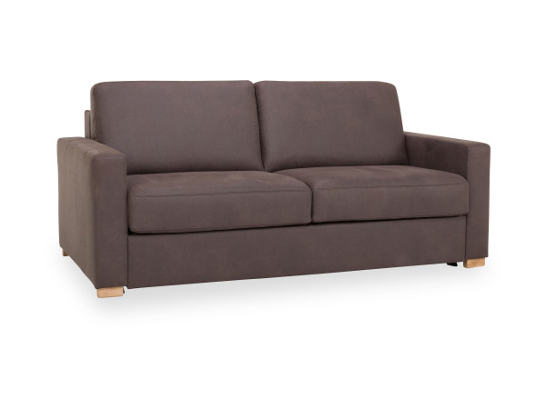 Schlafsofa RIKE in braun aus Stoff