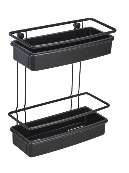 Wandregal MOLINELLA in schwarz aus Materialmix