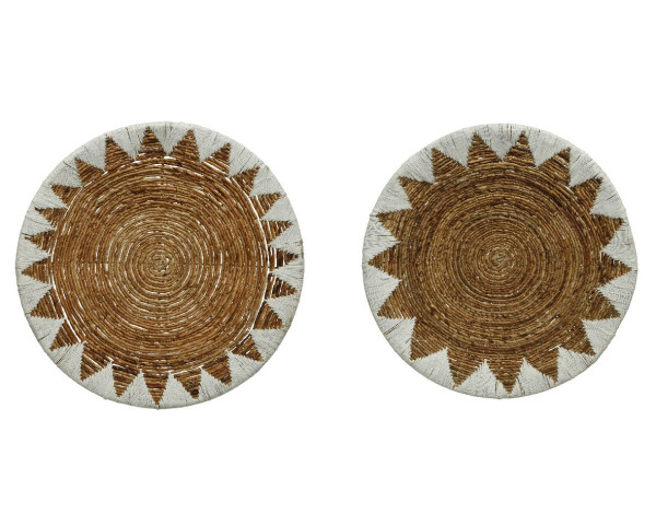 Deko-Schale in beige aus Bananenblatt