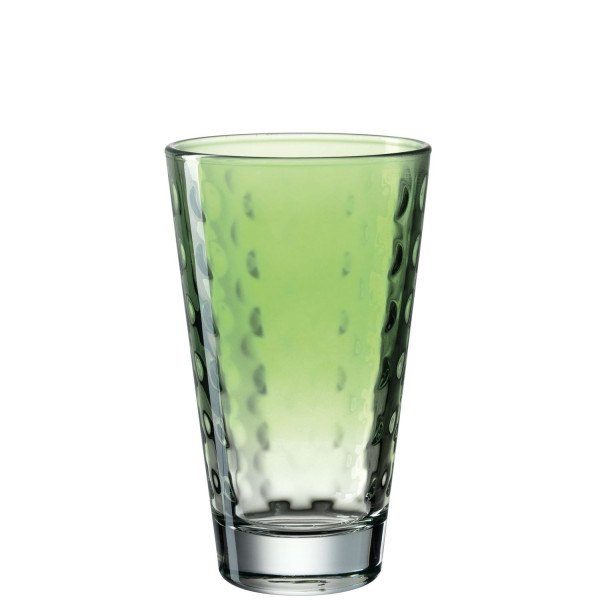 Longdrinkbecher LEONARDO OPTIC in hellgrün aus Glas
