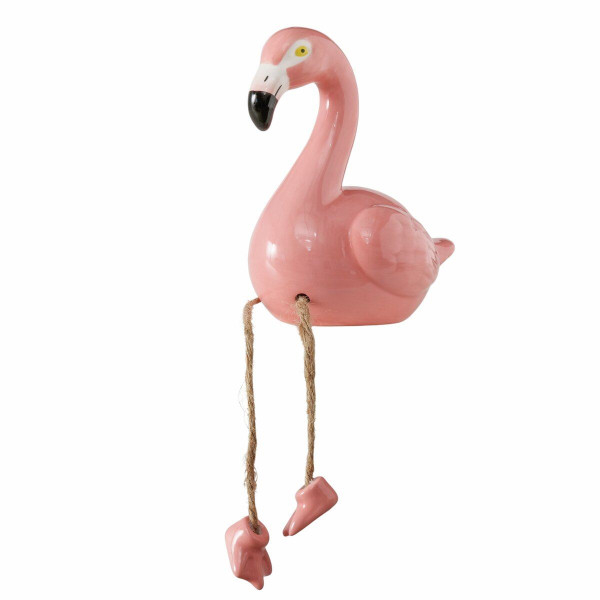 Dekofigur FLAMINGO in rosa aus Materialmix